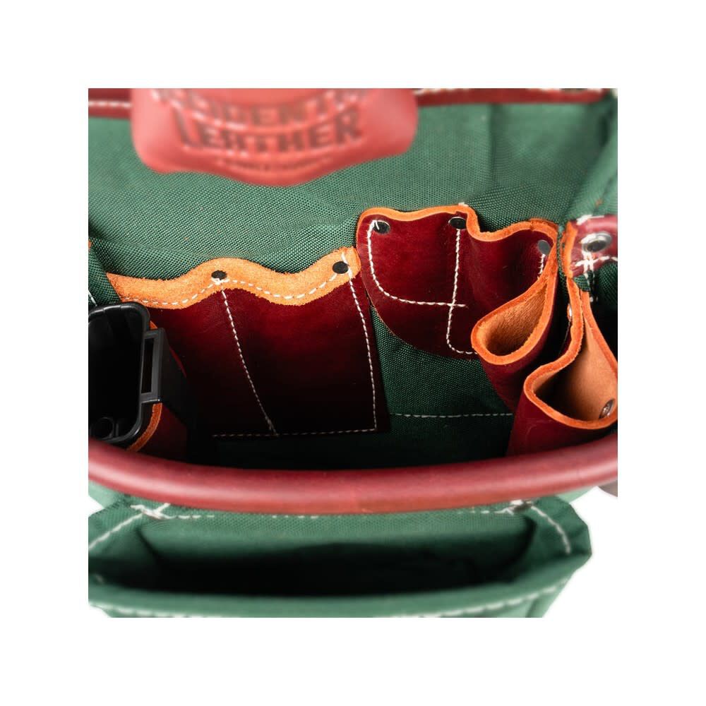 Occidental Leather FatLip 10 Inch Left Hand Leather Tool Bag, Hunter Green, large image number 6