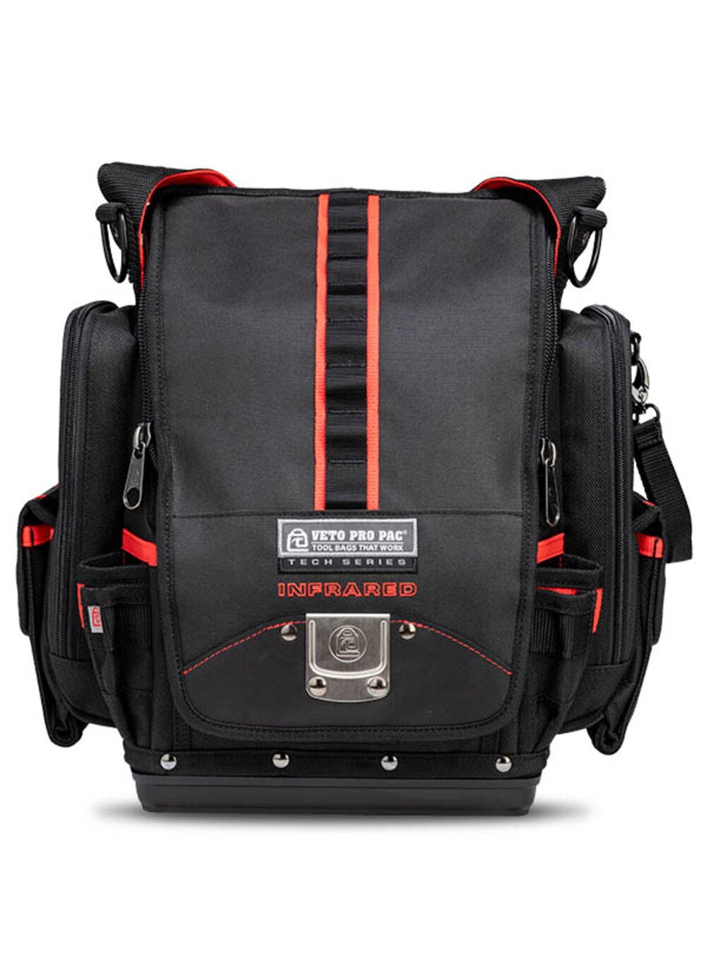 Veto Pro Pac 30 Lbs XX-Large Zippered Technician Tool Pouch, Black/Red, large image number 13