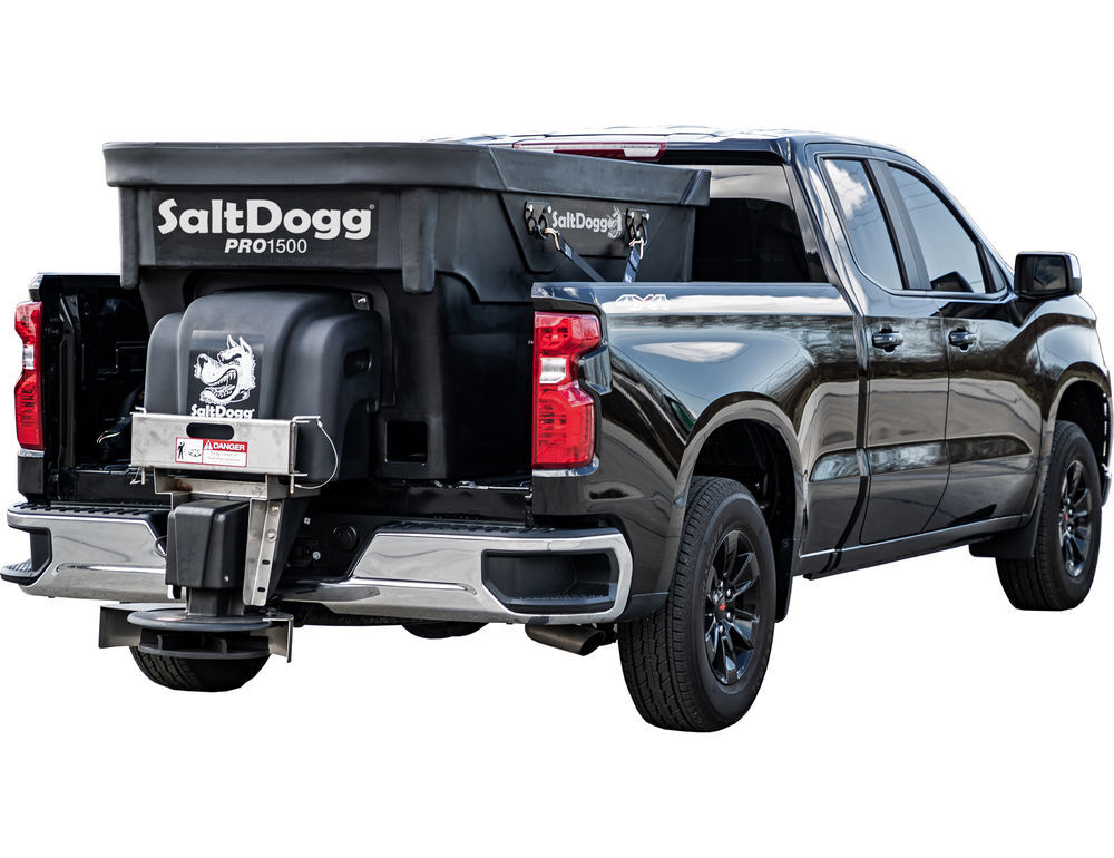 Buyers Products Company SaltDogg PRO1500 1.5 Cubic Yard Electric Poly Hopper Spreader with Auger, large image number 1