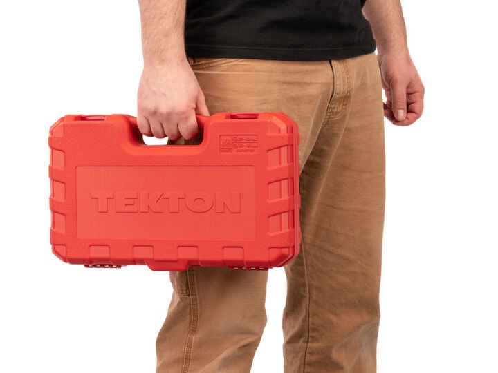 Tekton 1/2 Inch Deep 6-pt and 12 Point Axle Nut Impact Socket Set with Case, large image number 5