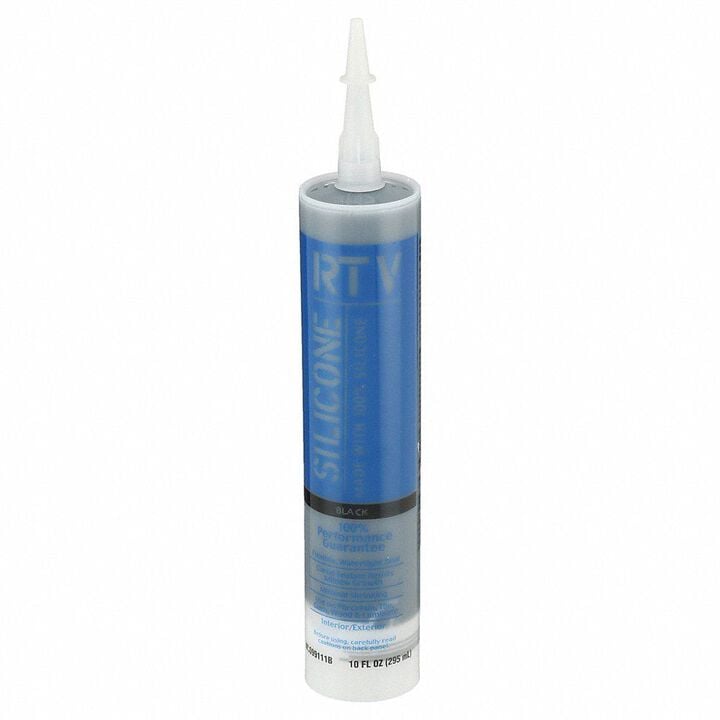 White Lightning 10 Oz Cartridge Black Contractor RTV Silicone Sealant