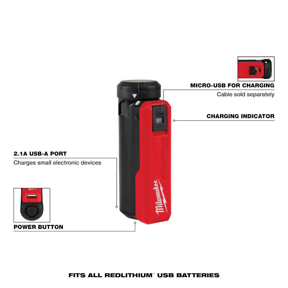 Milwaukee REDLITHIUM USB Charger and Portable Power Source Kit 48