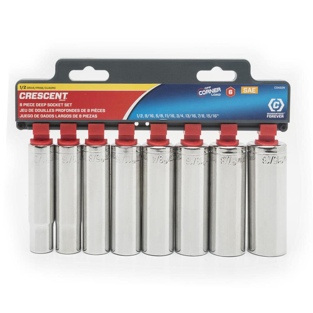 Crescent 1/2in Drive 6 Point Deep SAE Socket Set 8pc, large image number 2