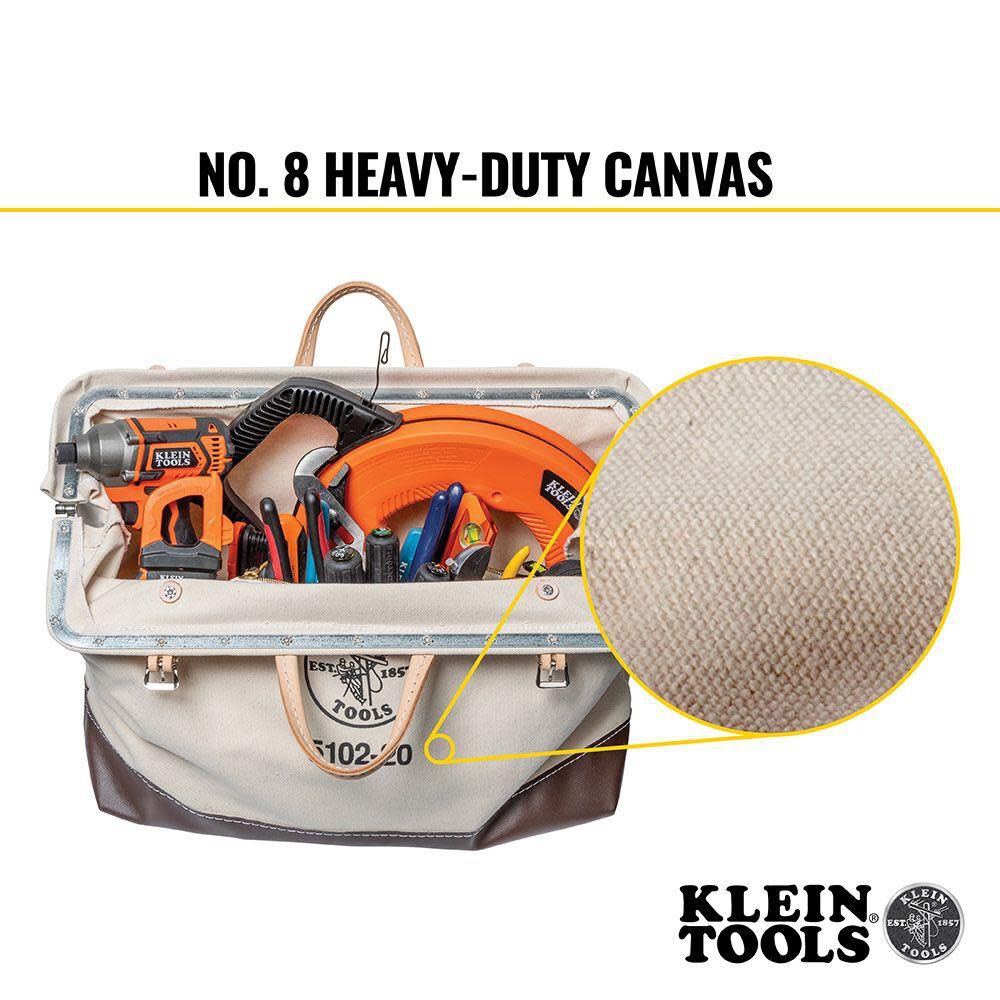 Klein Tools 20in Canvas Tool Bag, large image number 4