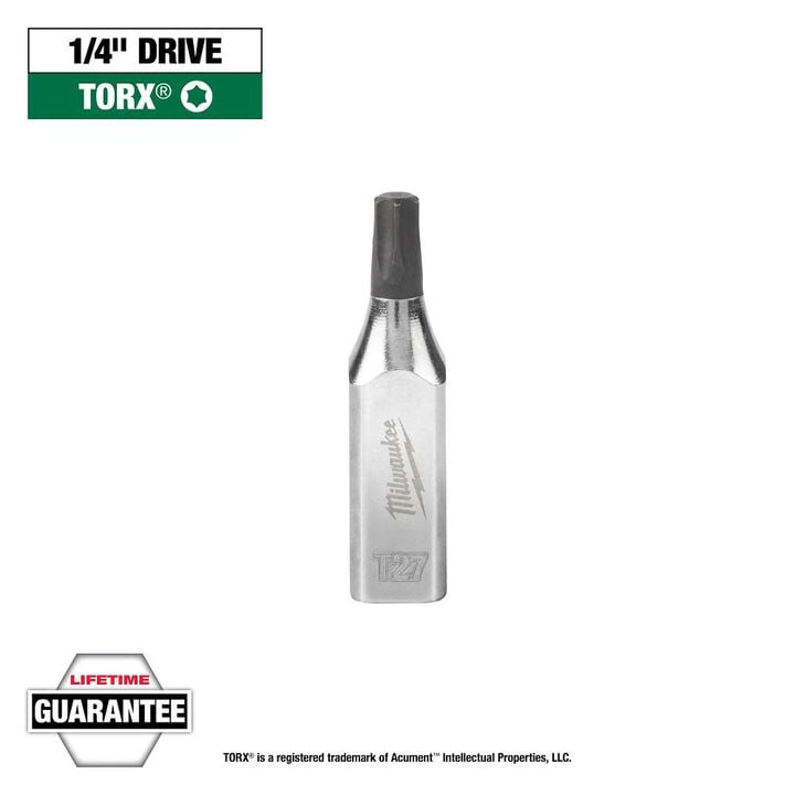 Milwaukee 1/4 Inch Drive T27 TORX Bit Socket, large image number 10