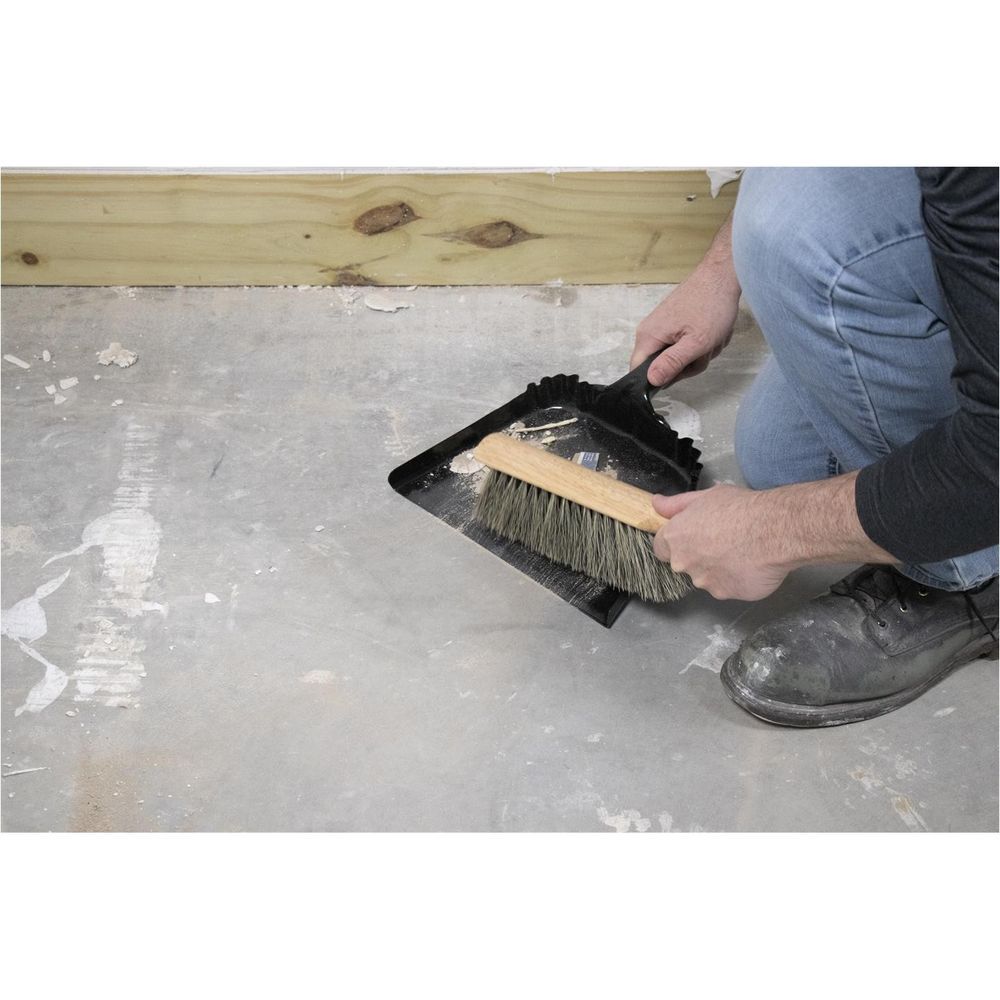 Marshalltown 12 Inch Black Baked Enamel Heavy 20-Gauge Steel Dust Pan, large image number 5