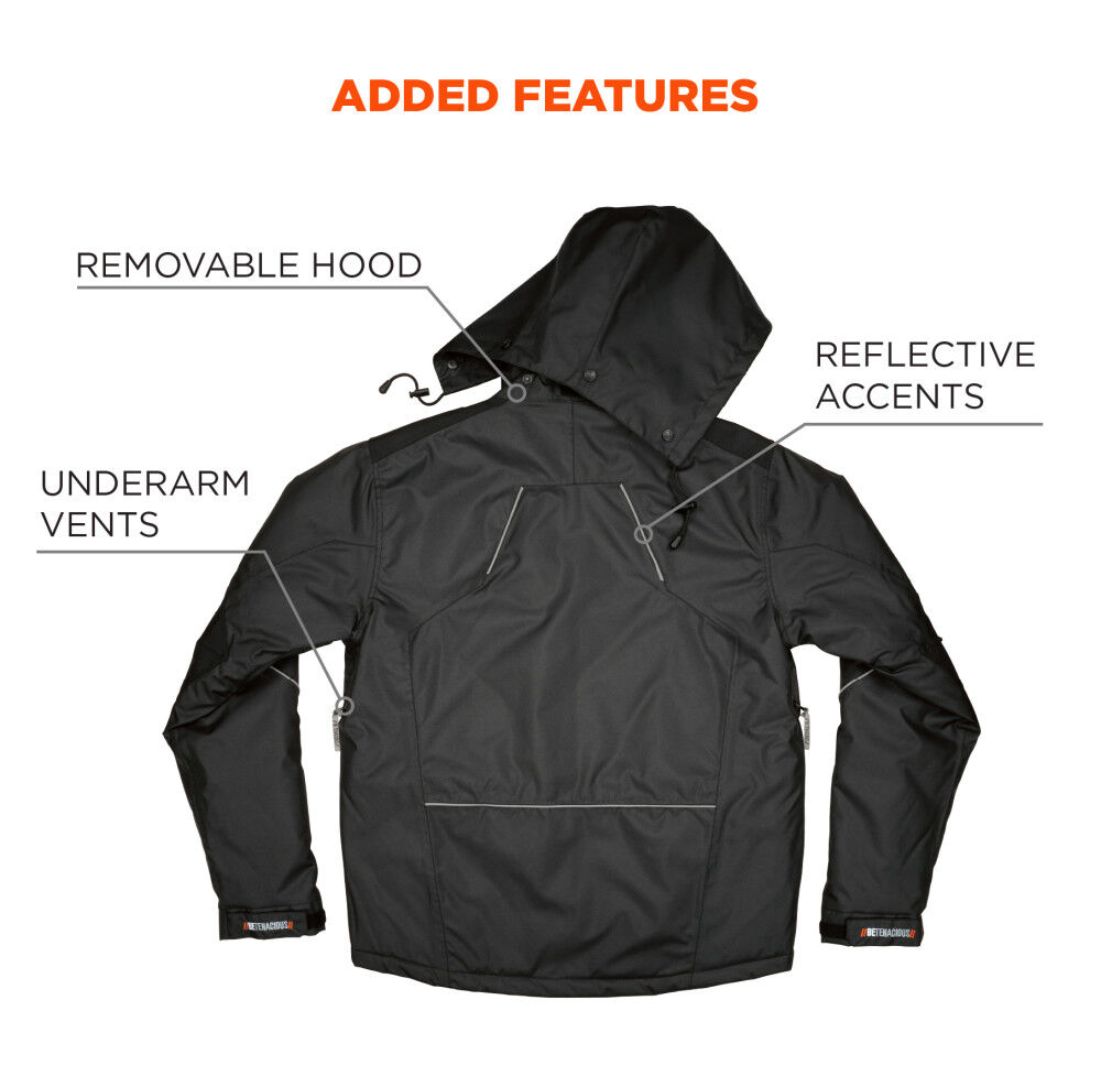 Ergodyne Winter Work Jacket 300D Polyester Shell, large image number 7