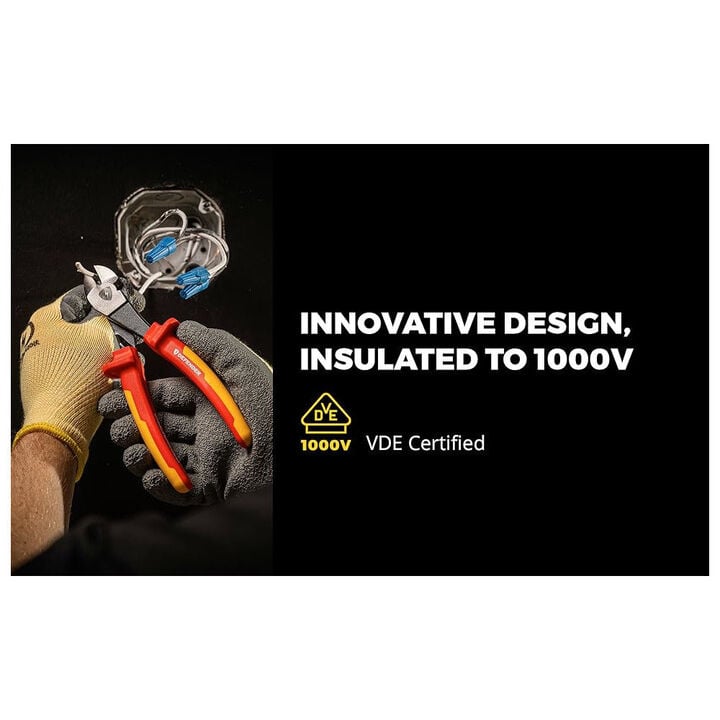 Megapro 8 Inch Cr-Mo Steel 1000V Insulated VDE Heavy Duty Diagonal Cutter, large image number 9