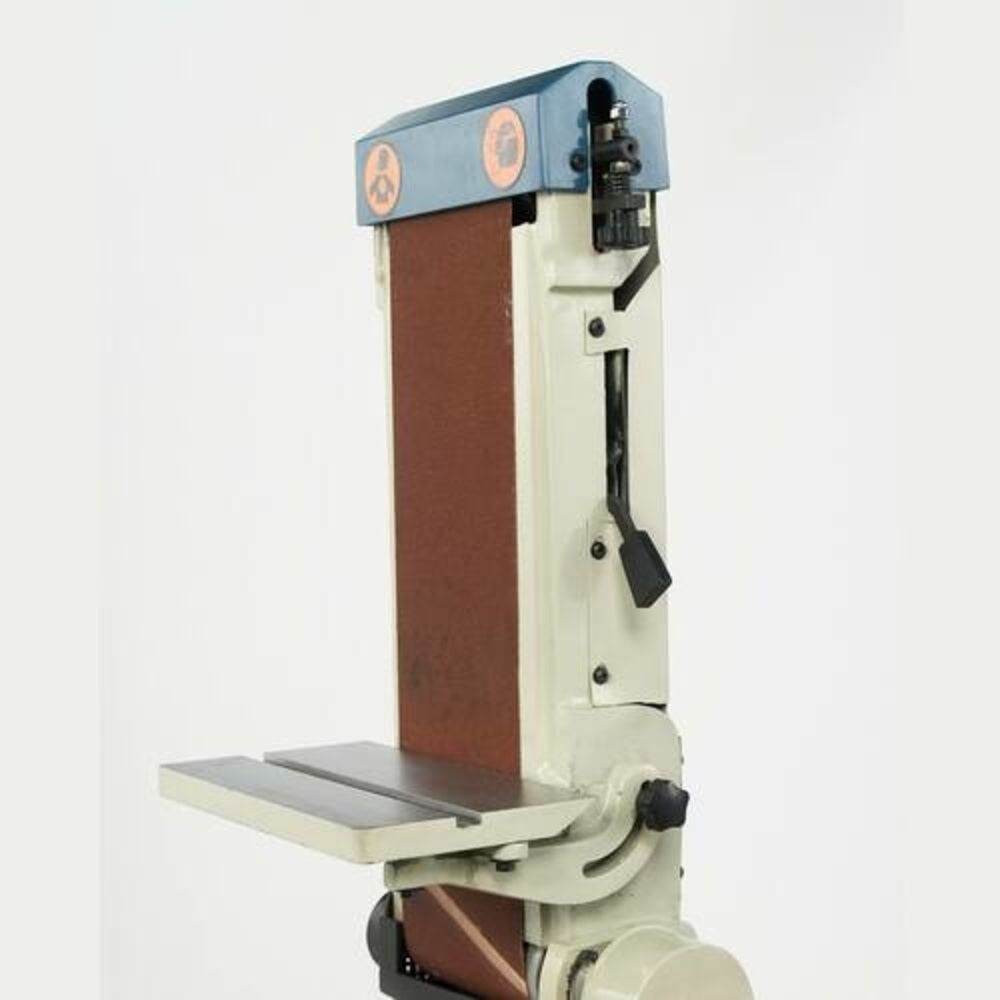 Vertical shop belt grinder