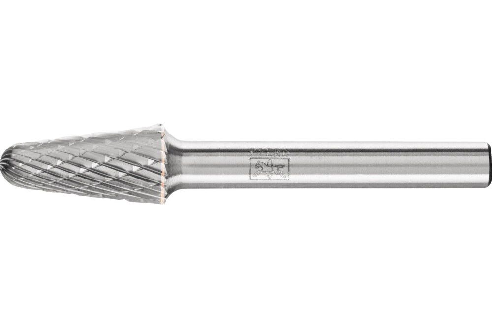 Pferd Carbide Burr SL-3 14 Taper Double Cut 3/8 Inch x 1-1/16 Inch x 1/4 Inch Shank, large image number 1
