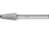 Pferd Carbide Burr SL-3 14 Taper Double Cut 3/8 Inch x 1-1/16 Inch x 1/4 Inch Shank, small image number 1