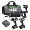 FLEX 24V Drill Driver Impact Driver Reciprocating Saw and Work Light Kit, small