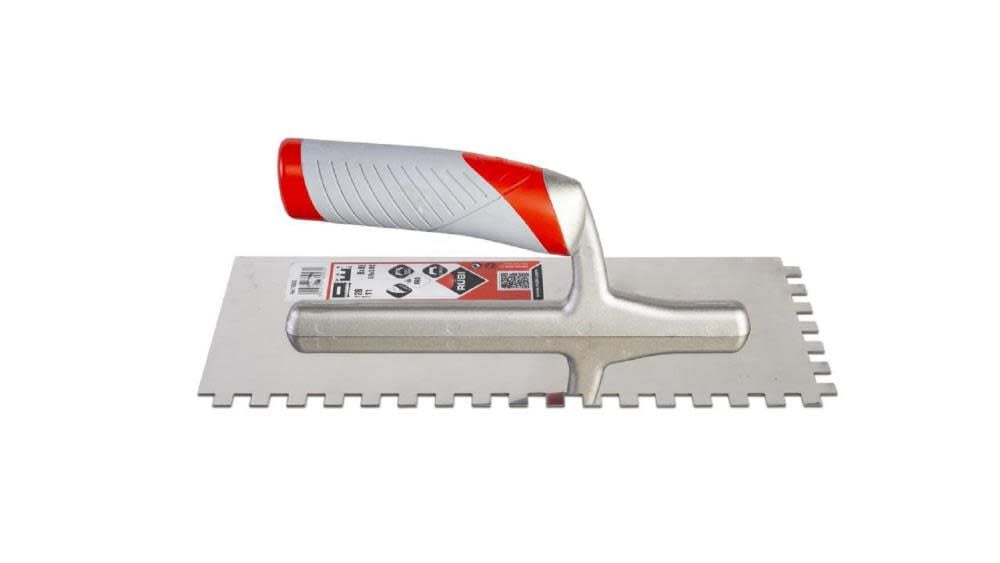 Rubi Tools Stainless Steel Notched Trowel 11 In. (28 cm.) 3/8 In. x 3/8 In. (8x8 mm.), large image number 1