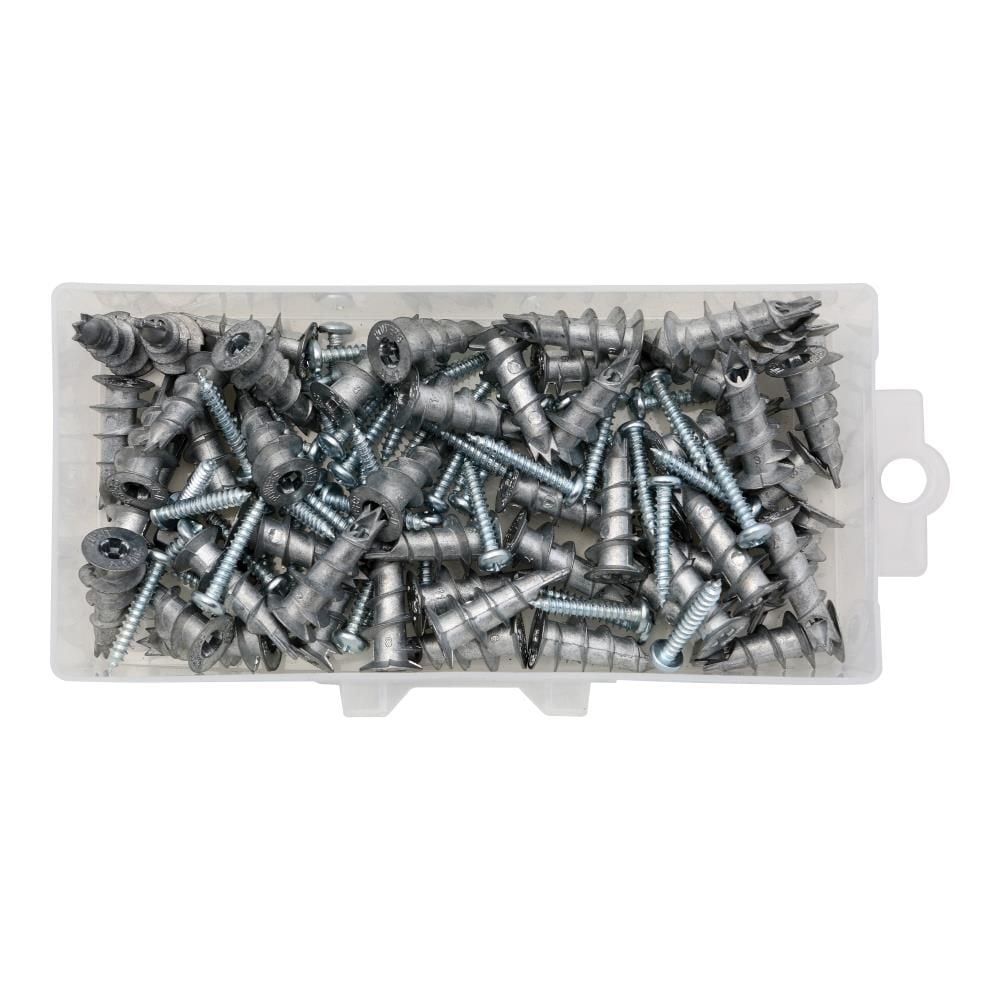 DEWALT Zip-It Zinc Drywall Anchor and Screw Kit, 50 Anchors 100 Pieces, large image number 1