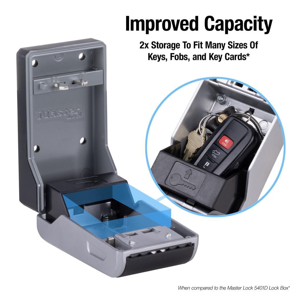 Master Lock 3 Inch Metal Body 4-Digit Locking Combination Wall Mount Lock Box, large image number 4