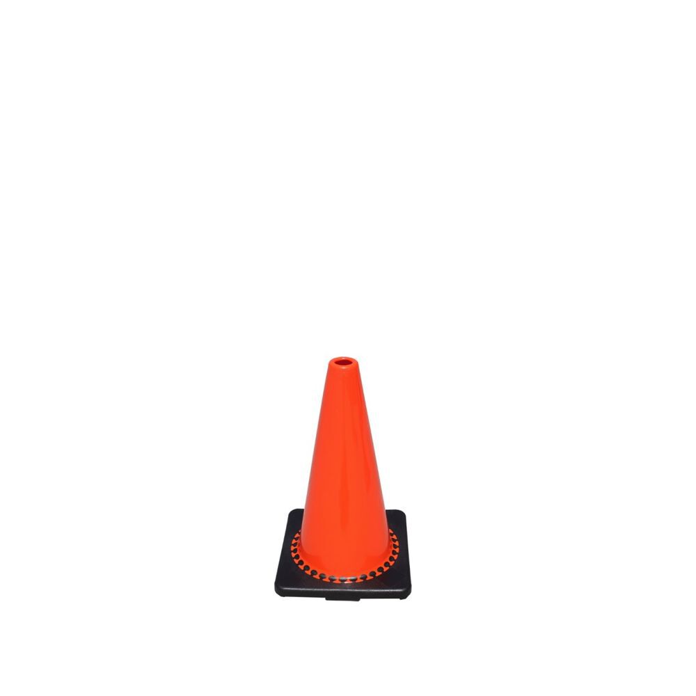 Vizcon Fluorescent Orange 18in TrafFix PVC Cone with No Collar, large image number 1