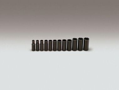 Wright Tool 3/8 In. Dr. 12 pc. Impact Metric Socket Set 8 mm to 19 mm 6 Pt. Deep, large image number 0