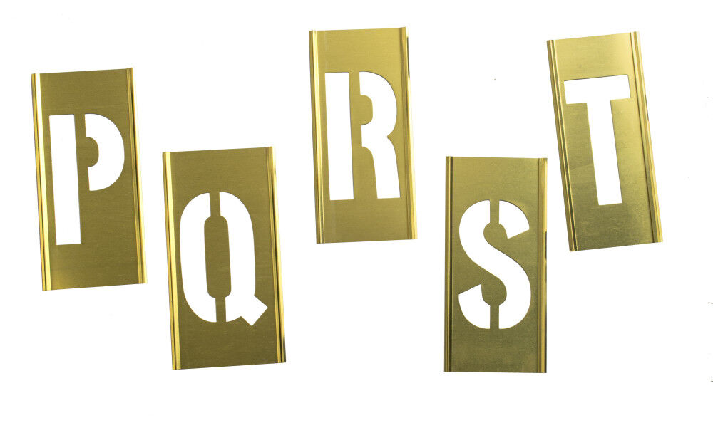C H Hanson 2 Inch Stencil Set-Letter, Brass, 33 Pieces, large image number 5