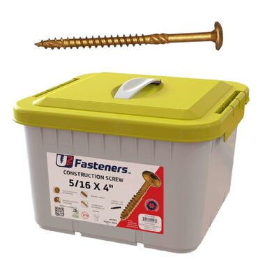 U2 Fasteners Construction Screw 5/16 Inch X 4 Inch, 400ct