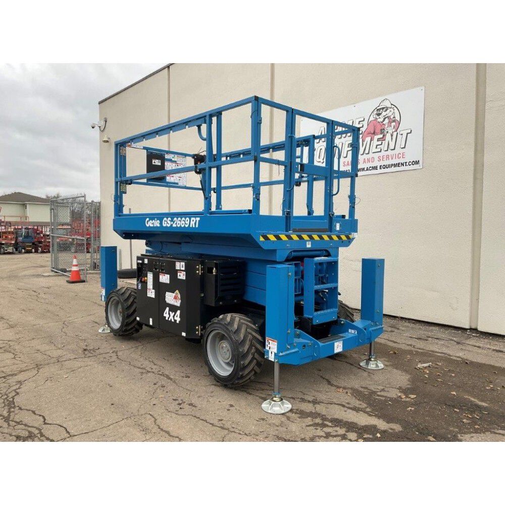 Genie 26ft Dual Fuel Rough Terrain Scissor Lift, large image number 7