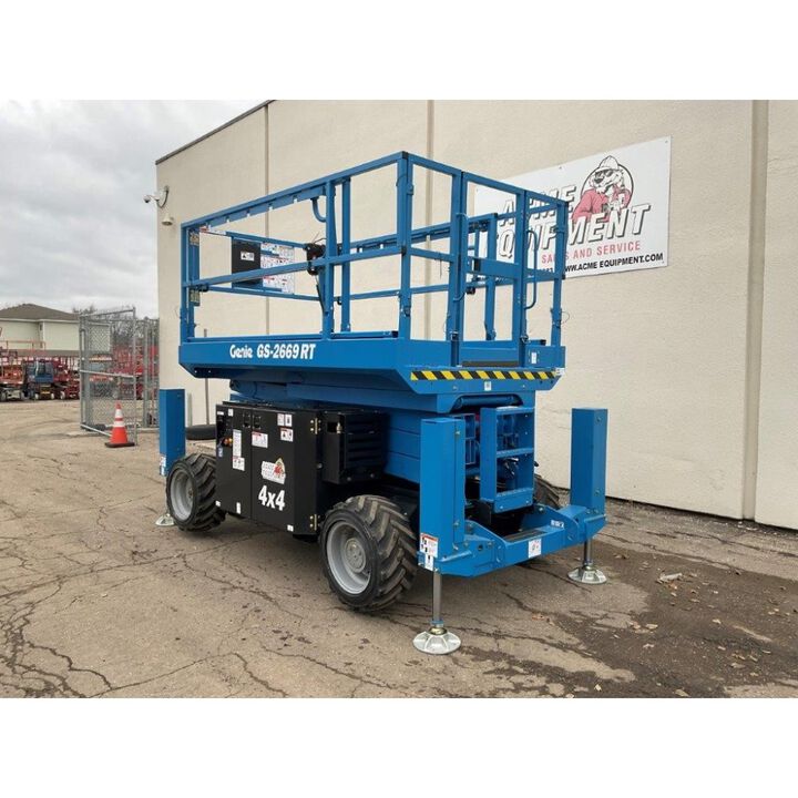 Genie 26ft Dual Fuel Rough Terrain Scissor Lift, large image number 6