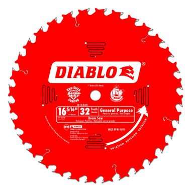 Diablo Tools 16-5/16 in. x 32 Tooth 1 in. Arbor Saw Blade, large image number 0