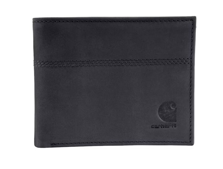 Carhartt Saddle Leather Bifold Wallet, One Size, Black