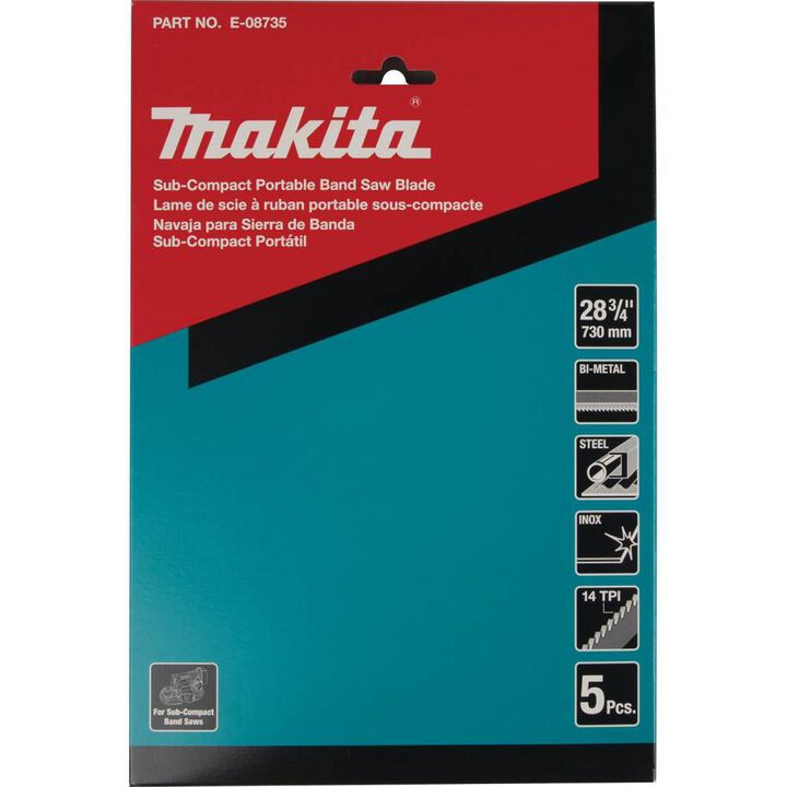 Makita Band Saw Blades Bi Metal Sub Compact Portable 28 3/4in 14 TPI 5pk, large image number 2