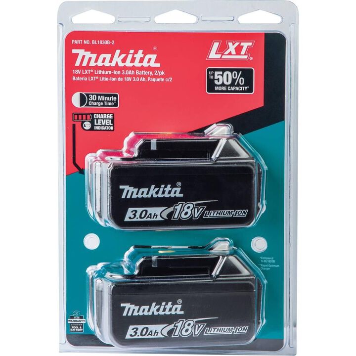 Makita 18V LXT 18V 3Ah Lithium Ion Power Tool Battery Pack with Fuel Indicator (2 Pack), large image number 8