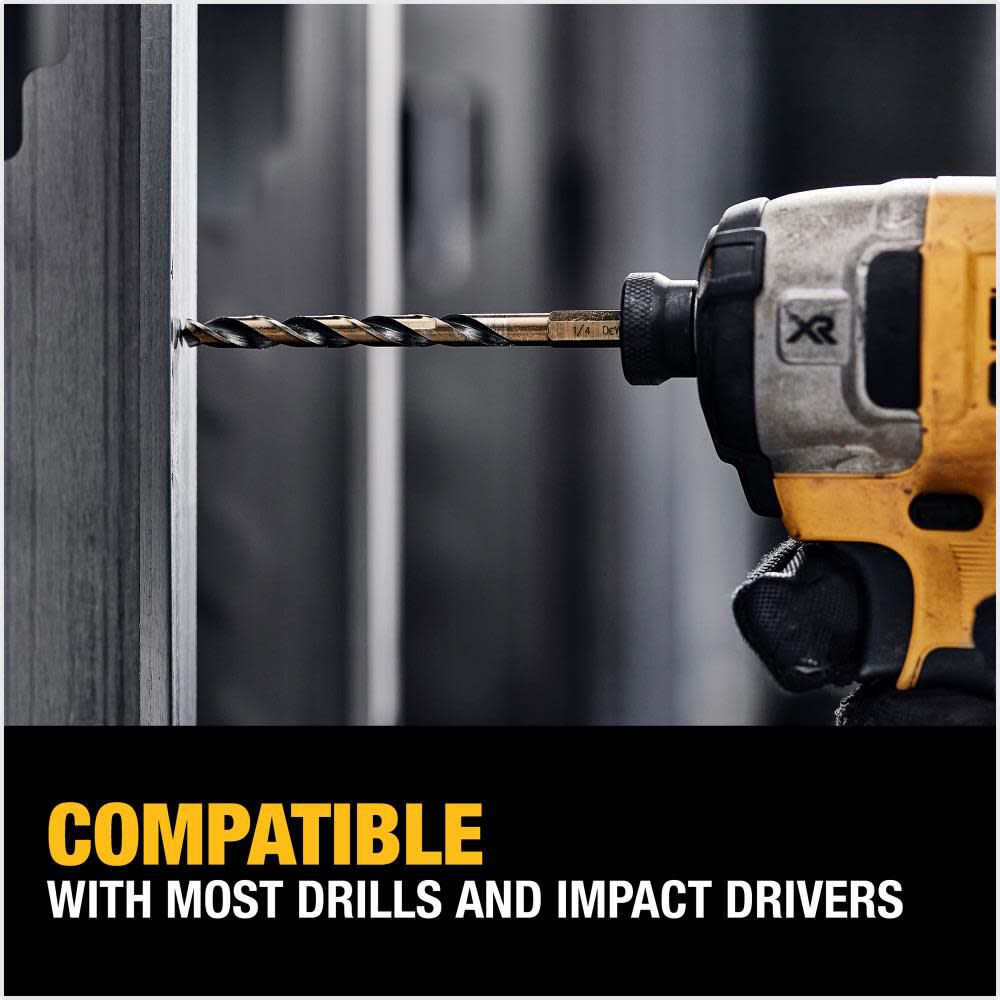 DEWALT 9/32in BLACK & GOLD Impact Ready METAL DRILL BIT, large image number 5