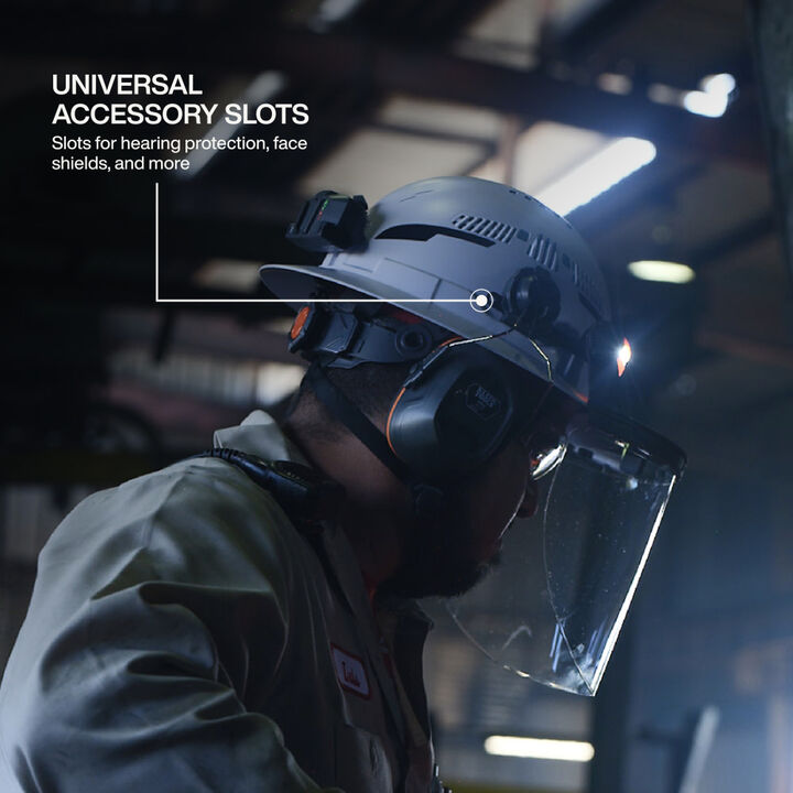 Klein Tools Class C Type 2 Hard Hat Vented Full Brim with Chin Strap and Headlamp
, large image number 7