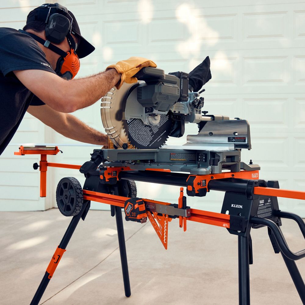 Klein Tools Adjustable Rolling Miter Saw Stand, large image number 7