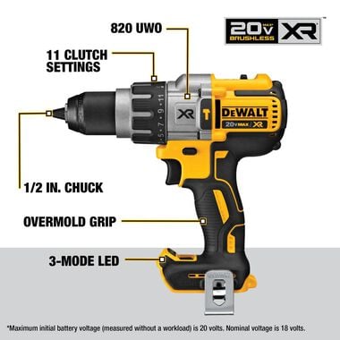 DEWALT 20V MAX XR Hammer Drill (Bare Tool), large image number 6