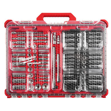 Milwaukee 1/4in & 3/8 106pc Ratchet and Socket Set in PACKOUT - SAE & Metric