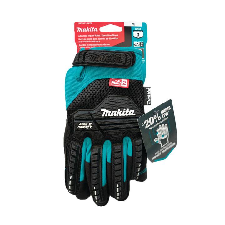 Makita Advanced ANSI 2 Impact Rated Demolition Gloves, large image number 1