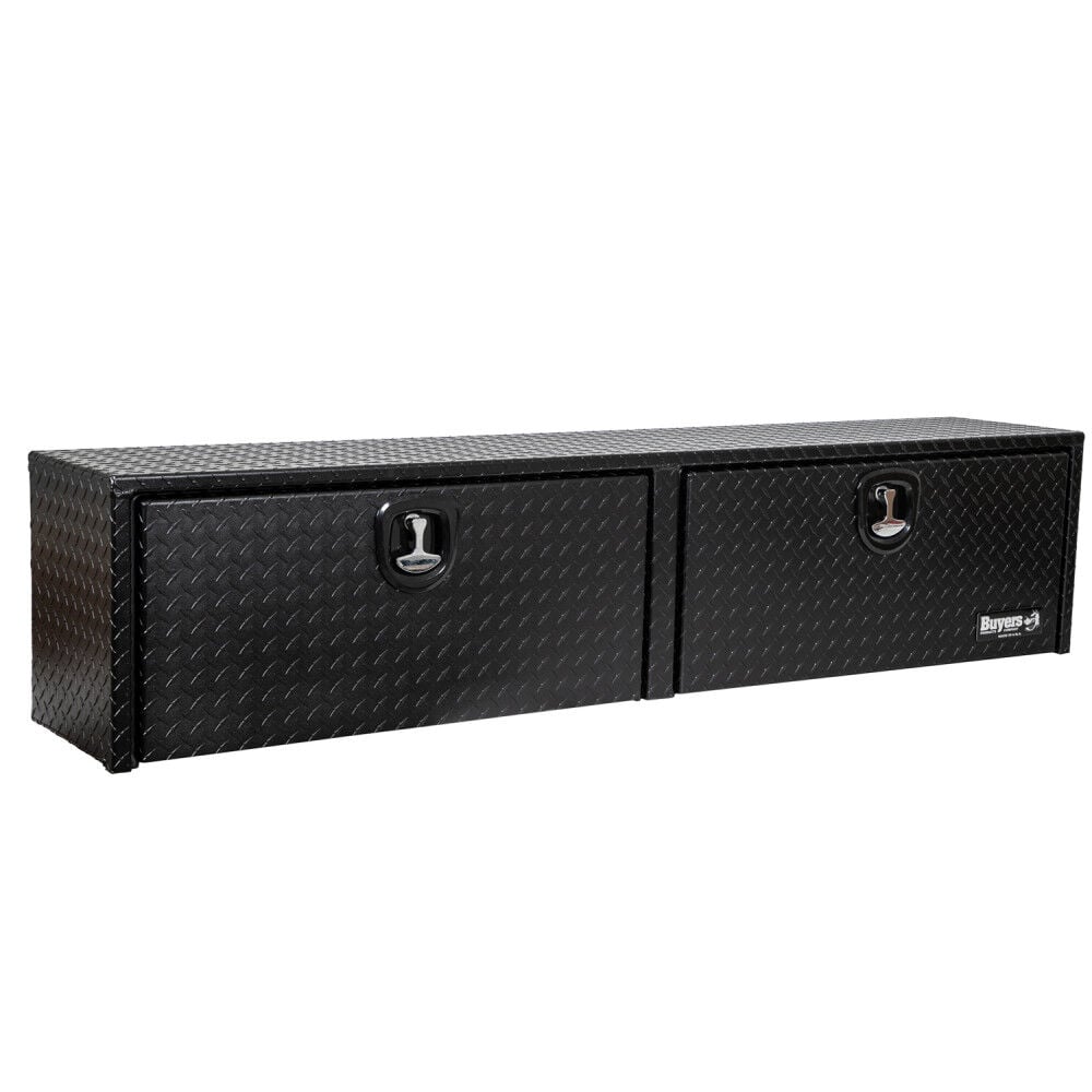 Buyers Products Company 18x16x72 Textured Black Diamond Tread Aluminum Topsider Truck Box – 1722563