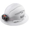 Klein Tools Hard Hat Vented Full Brim with Rechargeable Headlamp White, small