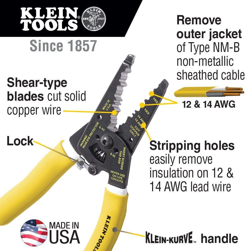 Klein Tools Kurve Dual NM Cable Stripper/Cutter K1412 - Acme