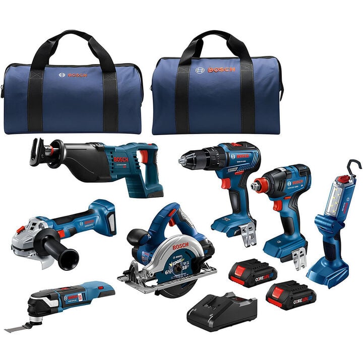 Bosch 18V 7-Tool Combo Kit, Reconditioned