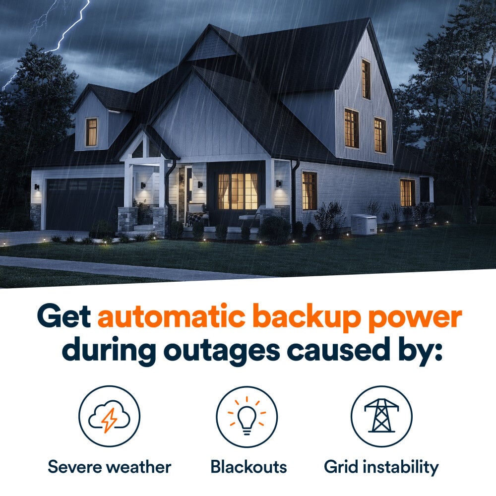 Generac Next Generation 10000 Watt 10kW Dual Fuel 50 State Air Cooled Home Standby Generator, large image number 5