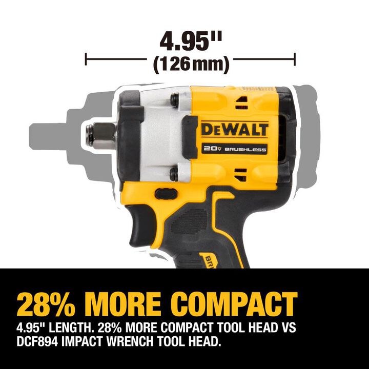 DEWALT ATOMIC 20V MAX 1/2in Impact Wrench Hog Ring Anvil (Bare Tool), large image number 15