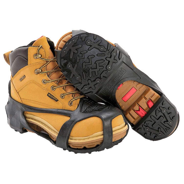 Due North Heavy Duty Industrial Over Shoe Slip Resistant Traction Footwear with Grip Carbide Spikes Integral Retention Strap XL