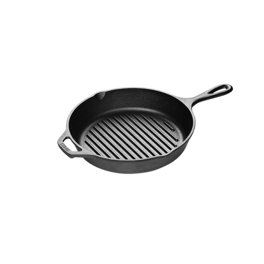 Lodge Cast Iron 10 1/4 Inch Black Cast Iron Seasoned Grill Pan – L8GP3