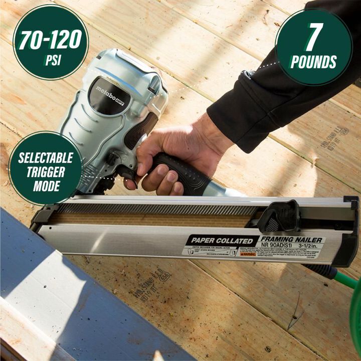 Metabo HPT 3-1/2-in Framing Nailer, large image number 3
