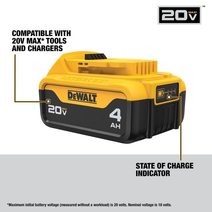 DEWALT 20V MAX 20V 4Ah Lithium Ion Power Tool Battery Pack with Fuel Indicator (2 Pack), large image number 7