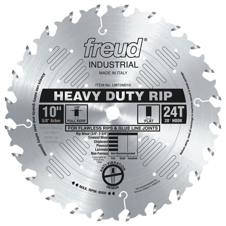 Freud 10in Industrial Rip Blade, large image number 0