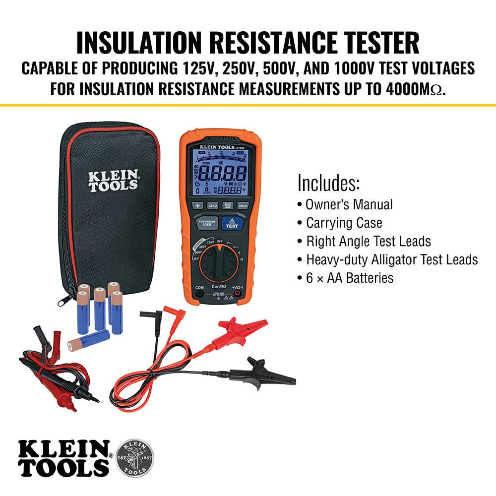 Klein Tools Insulation Resistance Tester, large image number 5