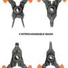 Klein Tools Steel 6 in 1 Interchangeable Snap Ring Plier Orange/Black, small image number 5