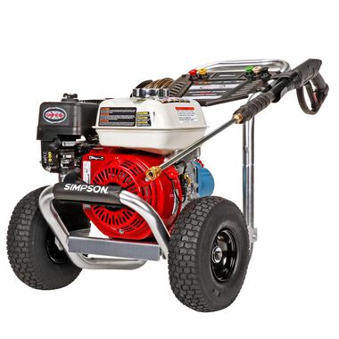 Simpson Aluminum 3400 PSI at 2.5 GPM HONDA GX200 with CAT Triplex Plunger Pump Cold Water Professional Gas Pressure Washer