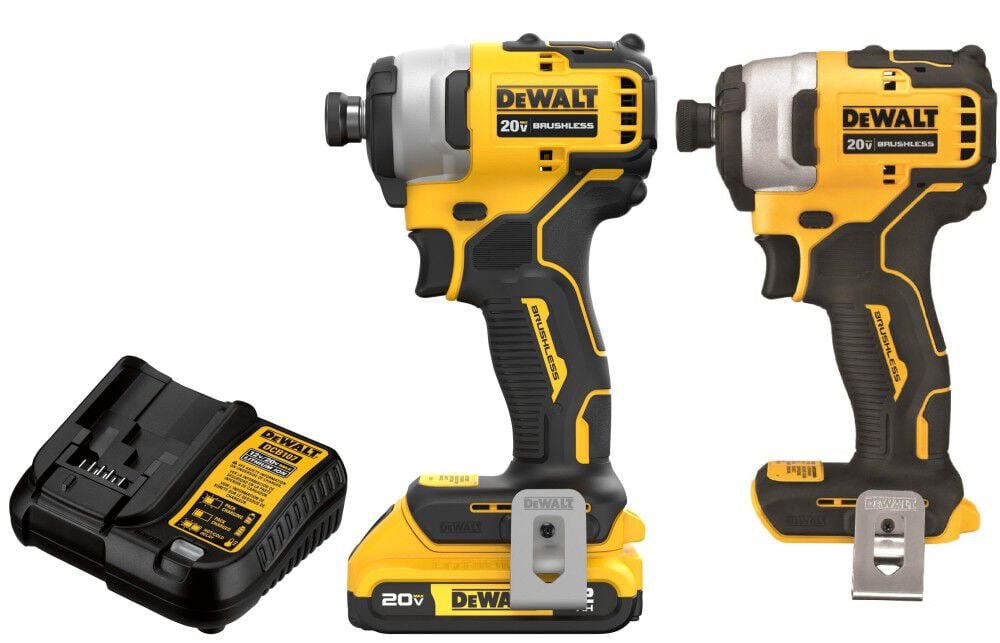 DEWALT Atomic 20V Max 1/4 Inch Compact Impact Driver 2 Pack Kit – DCF809D1-DCF809B